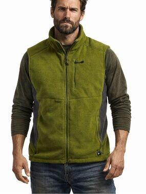 Eastern Mountain Sports Vest EMS Forest Green Warm  Fleece Vest Sz XL NWOT